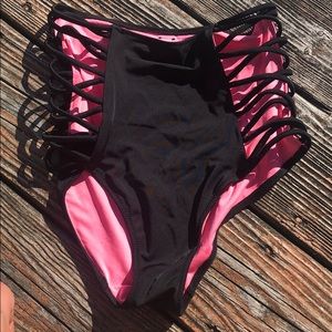 High-waisted VS bathing suit bottoms